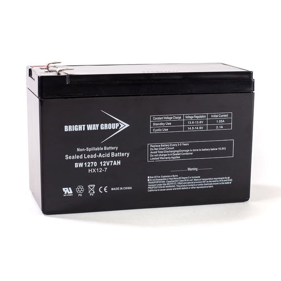 Bright Way 12Volt 7 Amp Hour Battery with F2 Terminal