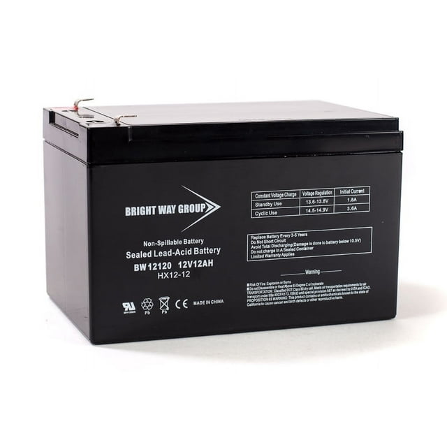 Bright Way Replacement Battery for CTM HS120 BW 12V 12AH F2 Wheelchair
