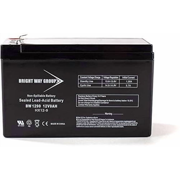 Bright Way Replacement Battery for Liebert 72VBATT 12V 9AH F2 UPS Battery