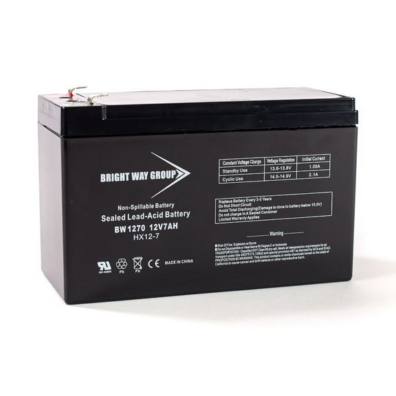 Bright Way Replacement Battery for SLA ADT 899953 12V 7Ah Alarm