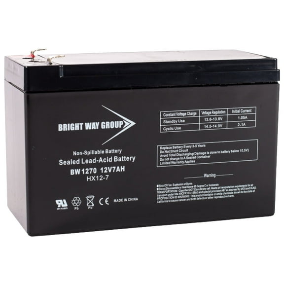 Bright Way Battery for SLA Enduring 6-FM-7 6-FM-7.5 12V 7Ah Sealed Lead Acid