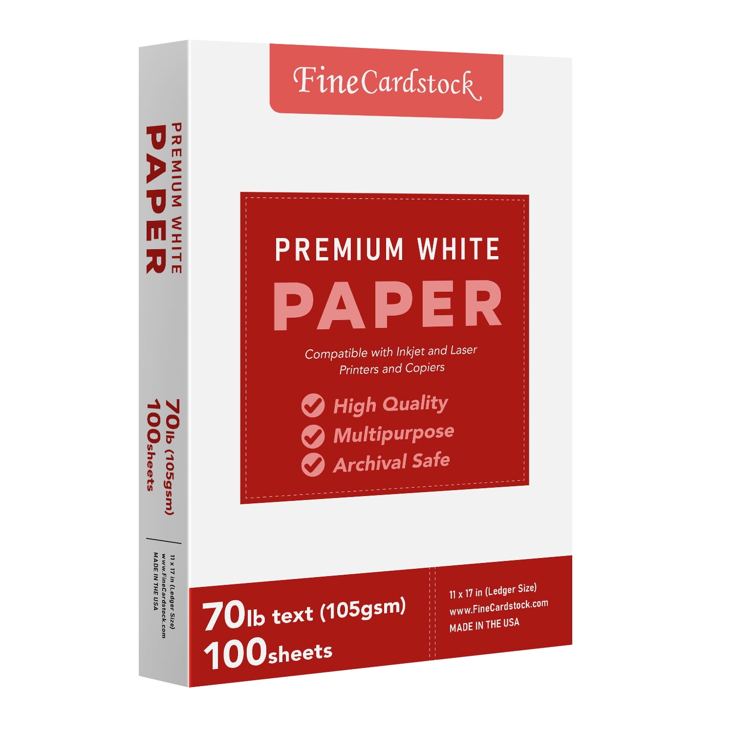 LUXPaper 8.5 x 11 Paper, Letter Size, Bright White, 70lb.  Text