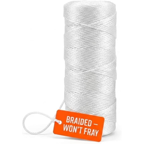 Bright White String - #18 Strong Nylon String - 250 Ft Length - White String for Gardening, Nylon for Plants
