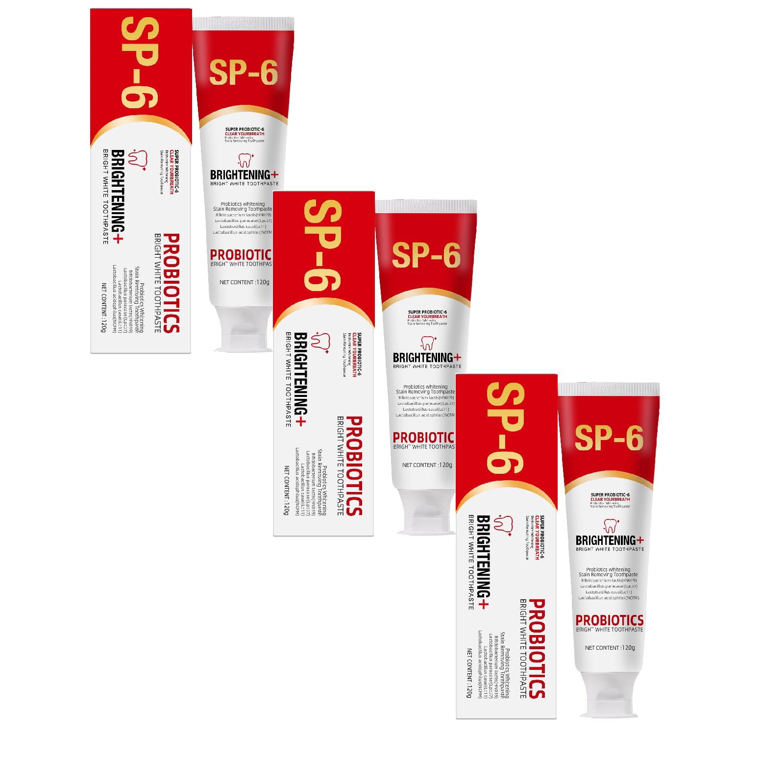 Bright White Toothpaste Super Probiotic 6 Deep Cleaning Care Toothpaste