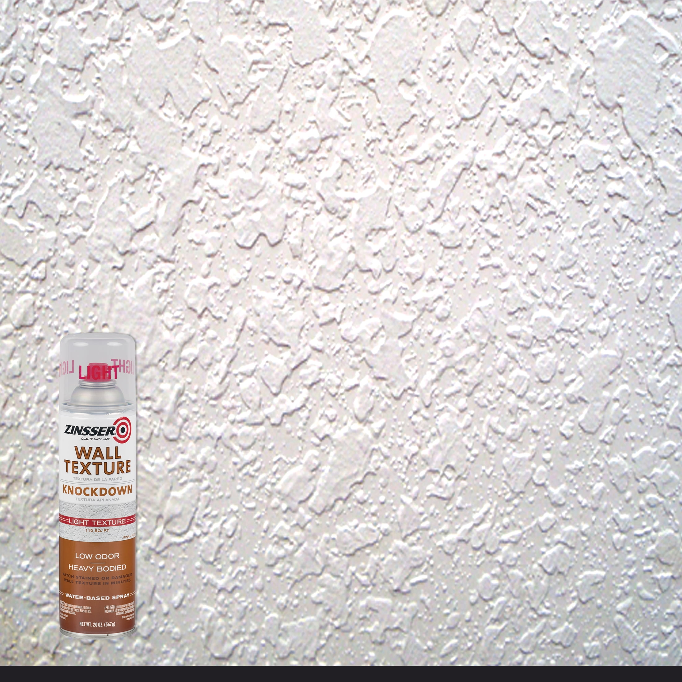 Bright White, Zinsser Water-Based Heavy Wall Texture Knockdown Spray
