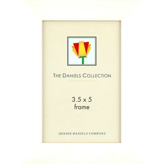 Bright-White bevelled wood classic by Dennis Daniels - 3.5x5