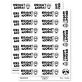 thumbnail image 1 of Bright Work Light Bulb Teacher Student School Sticker Set - White - Matte Finish - 2.00" Large, 1 of 7