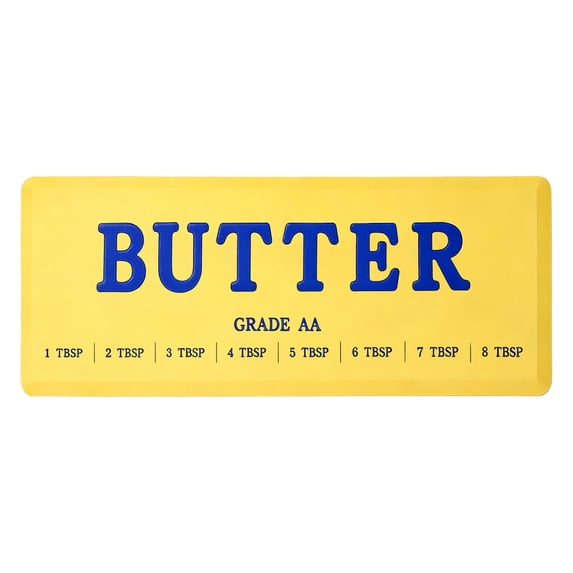 Bright Yellow Butter Rug - Washable Ultra Soft Plush Shaggy Non Slip Kitchen Mat - Fluffy Indoor Accent Rug for Living Room, Bedroom Or Entryway - 16''X47''