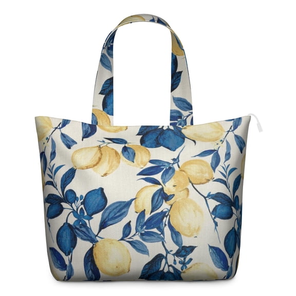 Bright Yellow Lemon Fruit Weekender - Spacious Travel Bag with Interior Zippered Pocket