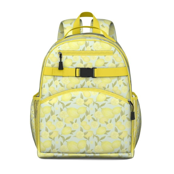 Bright Yellow Lemon Lover Backpack - Adjustable Breathable Travel Daypack for Teens & Commuters