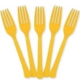 thumbnail image 1 of Bright Yellow Plastic Forks, 1 of 1