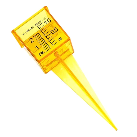 Mini Portable Sprinkler And Rain Gauge Wide Mouth Bright Yellow Measuring Tool