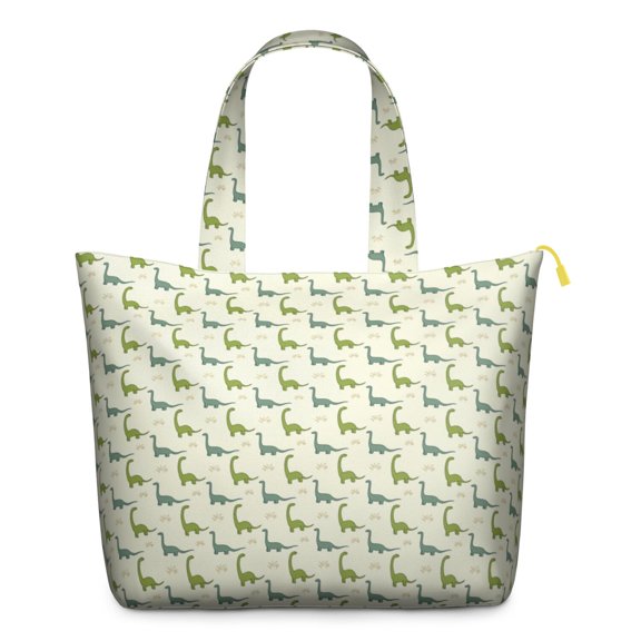 Bright and Bold Dinosaur Travel Duffel, Roaring Dinosaur Print Tote Bag, Cute Baby Dino Pattern Weekender for Weekend Getaways