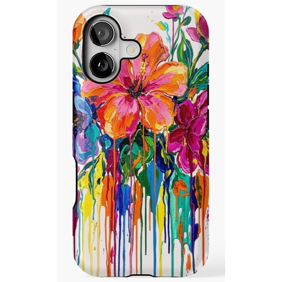 Bright and Bold Flowers Colorful Phone Case for iPhone 11 12 13 14 15 16 17 Pro Max