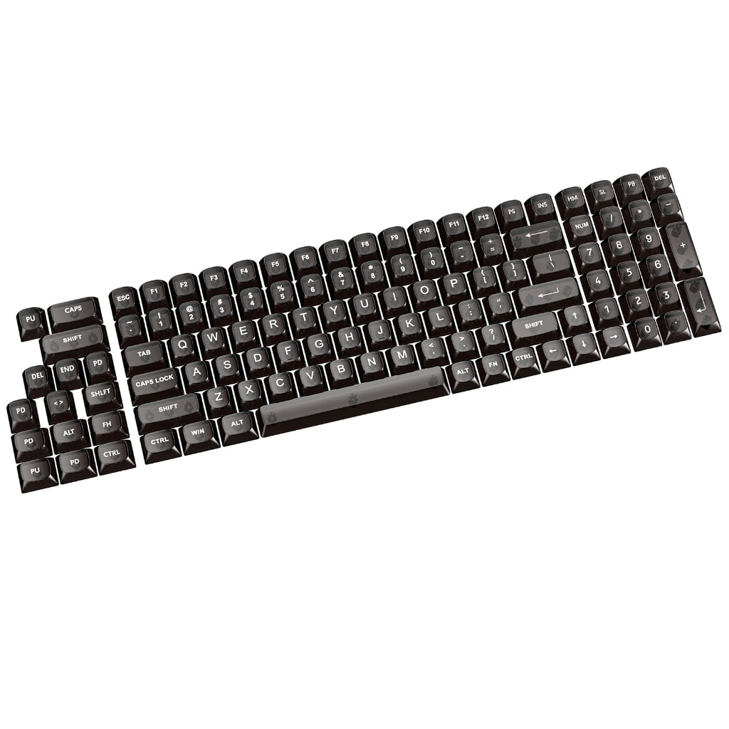 Bright and Smooth Clear Keycaps for MX Structure Mechanical Keyboards 115Keys