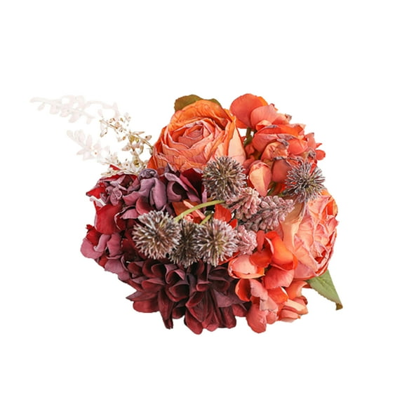 Bright-colored Artificial Flower Exquisite No Withering Faux Silk Flower Simulation Rose for Home