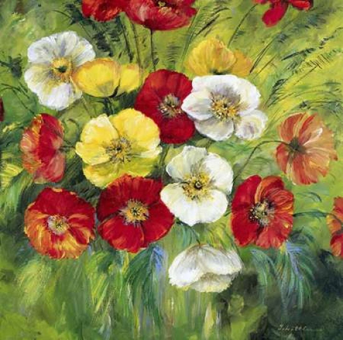 Bright coloured bouquet Canvas Art - Katharina Schottler (24 x 24)