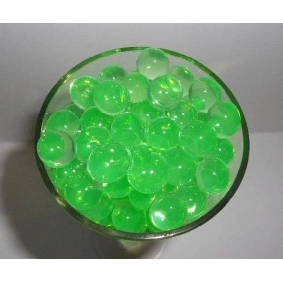 Bright neon Green Water Beads - Vase Fillers for Use with LED wedding party Water Submersible Lights , Tea Lights & Floating Candles