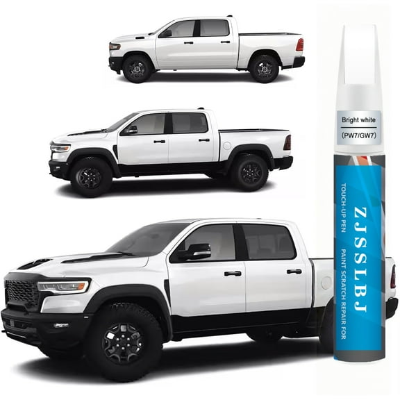 Bright white(PW7/GW7) Touch Up Paint Compatible with Dodge Ram, Car Paint Pen Scratch Repair Two-In-One Touch Up Paint, Premium Car Scratch Remover for Deep Scratches