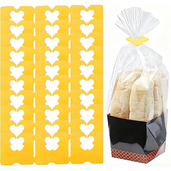 BrightD - Bread Bag Clips, Reusable Food Storage Clips, Fresh Keeping Plastic Sealing Clips, 100 Pack 7/8 x 7/8 inch, for Bread Snack Bags Kitchen Food Storage  (Yellow)