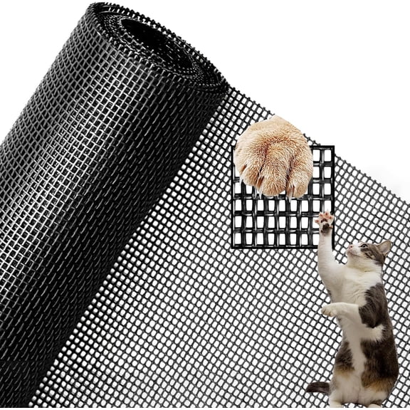 BrightD - Pet Proof Window Screen Replacement Adjustable Thicken Charcoal Fiberglass Screen Mesh Dog Cat Net for Patio Porch Sliding Door (40"X40")