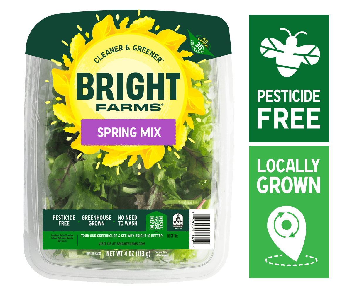 BrightFarms Spring Mix Salad Blend, 4 oz Clam Shell, Fresh