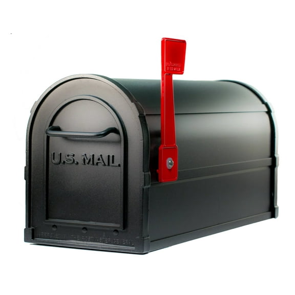 BrightLight Brand New 2 Door Mailbox, Heavy Duty Aluminum, Powder Coated, Rust Proof, Black