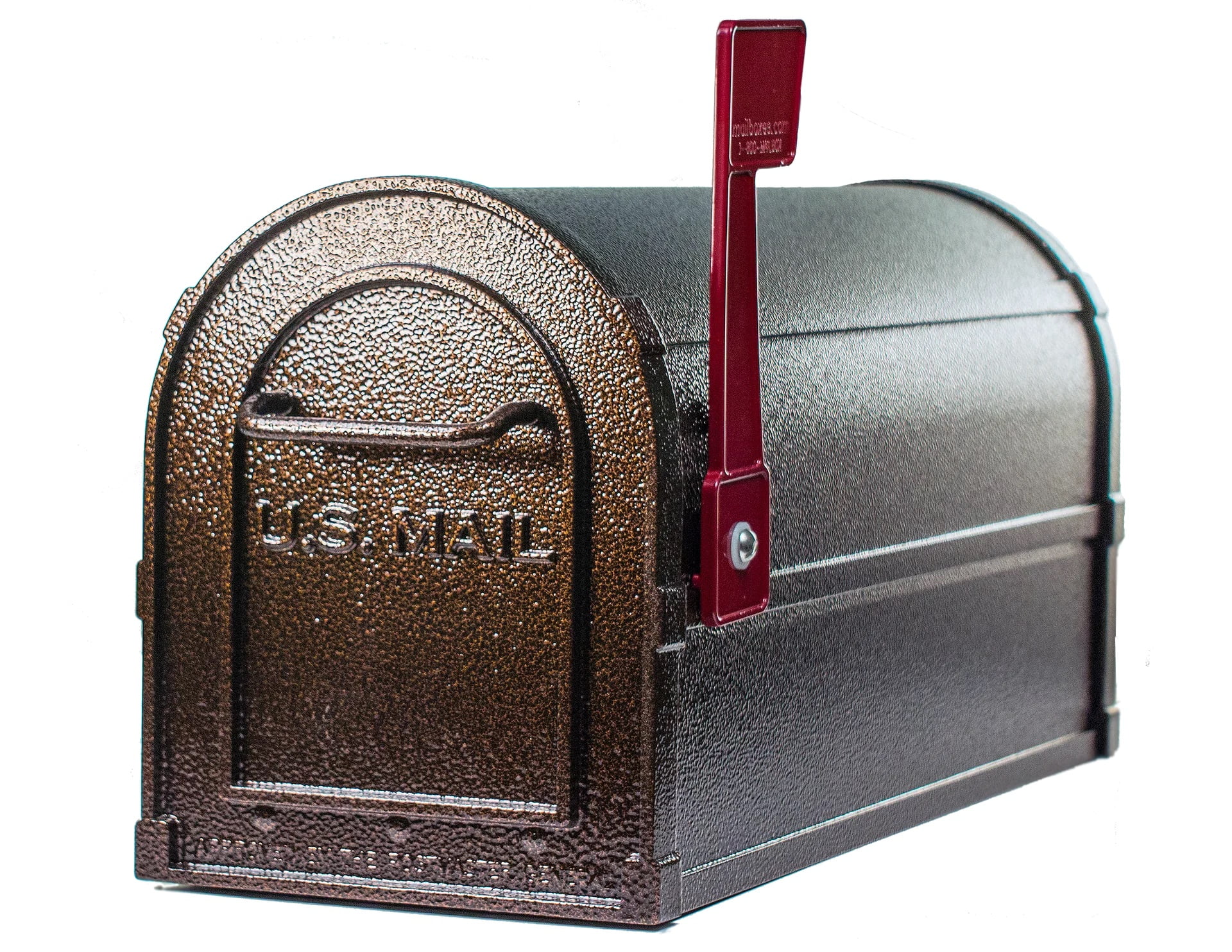 BrightLight Mailbox BL-9876 2 Door Mailbox with Carrier Signal Flag, Bronze