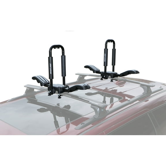 BrightLines Premium Double Folding Kayak Roof Automotive Racks, Black