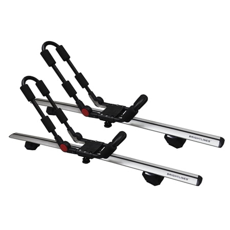 BrightLines Aluminum Roof Rack Cross Bars Luggage Bars Kayak Rack Combo Compatible with Audi Q5 2009-2025