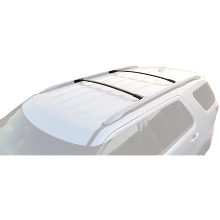 BrightLines Roof Rack Crossbars Replacement for 2016-2019 Ford Explorer for Kayak Luggage Ski Bike Carrier, a Set of 2pcs, Black Aluminum