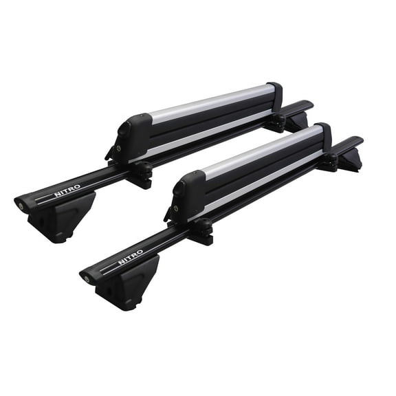 BrightLines Roof Rack Crossbars Ski Rack Combo Compatible with Dodge Nitro 2007-2012