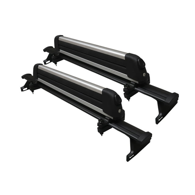 BrightLines Roof Rack Crossbars Ski Rack Combo Compatible with Jeep Compass 2018-2025 (Up to 4 Skis or 2 Snowboards)