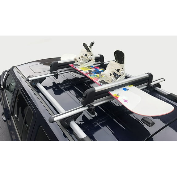 BrightLines Roof Rack Crossbars Ski Rack Combo Compatible with Jeep Liberty 2008-2013