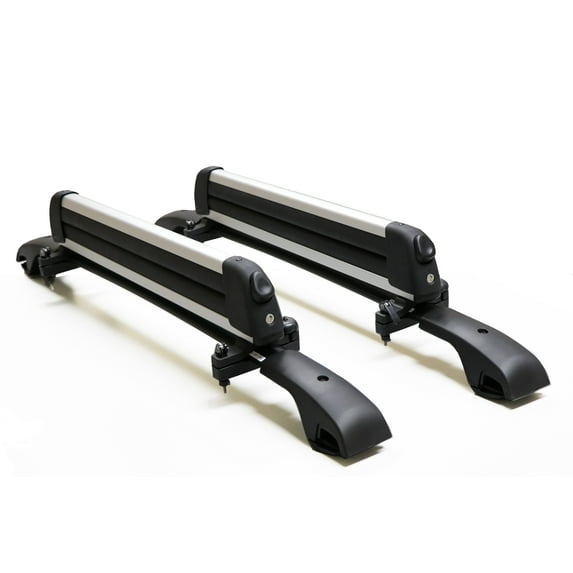 BrightLines Roof Rack Crossbars Ski Rack Combo Compatible with Toyota RAV4 2013-2018 (Up to 4 Skis or 2 Snowboards)