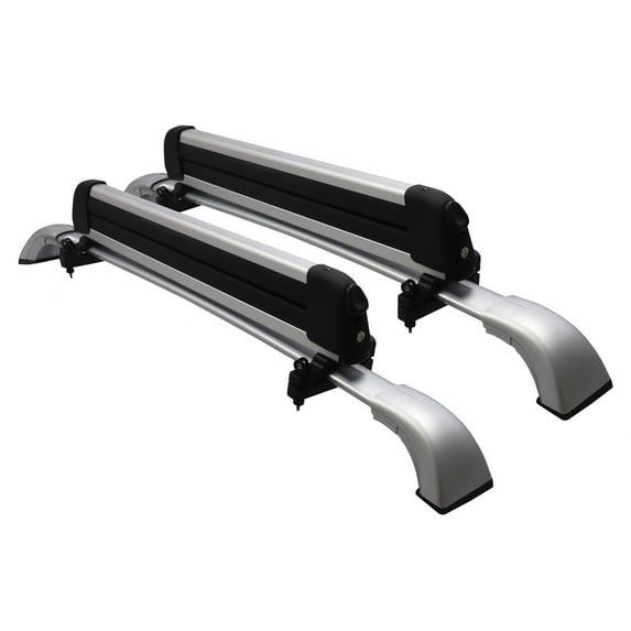 BrightLines Roof Rack Crossbars Ski Rack Combo for Toyota Highlander XLE Limited SE Limited Platinum 2014-2019 (Silver)