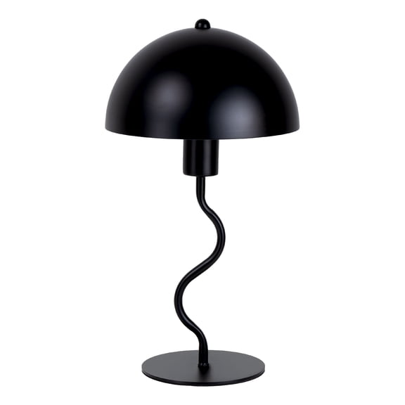 BrightSide Black Metal Mushroom Lamp for Indoor Use