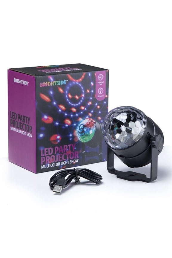 Multicolor LED Disco Party Projector, Rotating Light Show, USB-Powered