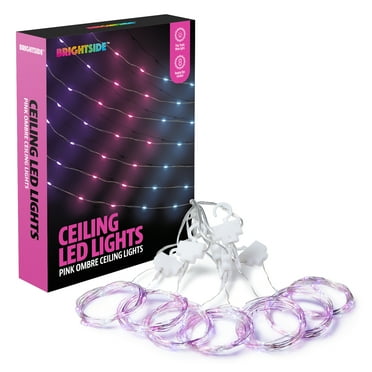 BrightSide Pink Ombre LED Indoor Ceiling Lights, AA Battery-Powered, 3.5ft. W x 6ft. H