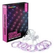 BrightSide Pink Ombre LED Indoor Ceiling Lights, AA Battery-Powered, 3.5ft. W x 6ft. H