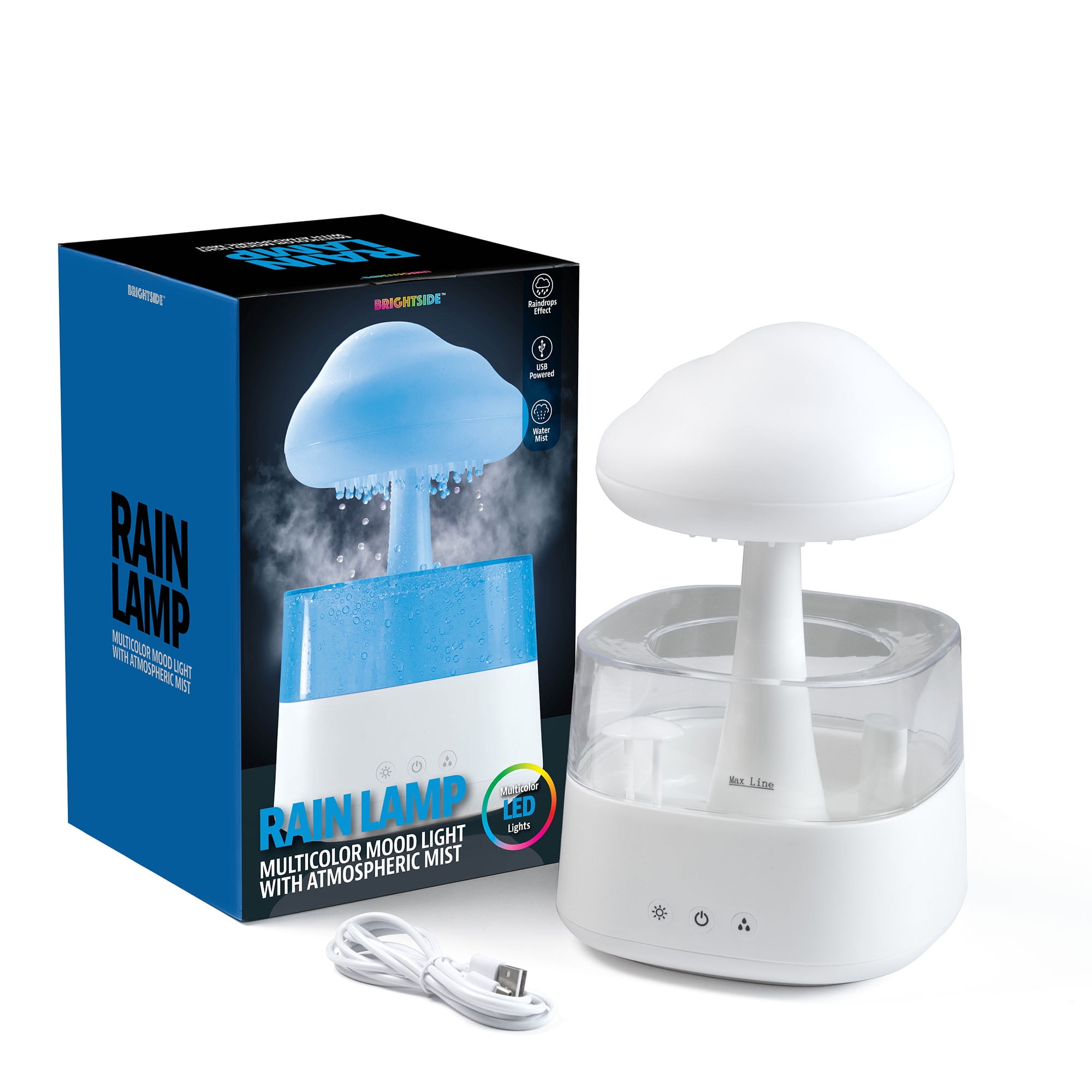 BrightSide Rain Cloud Mood Lamp with Mist - USB Powered and BrightSide Rain Cloud Mood Lamp with Mist - USB Powered and