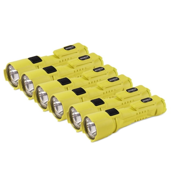 BrightStar Razor FSL Dual Light LED Flashlight 6-pack, 325 lumens, Waterproof, Intrinsically safe