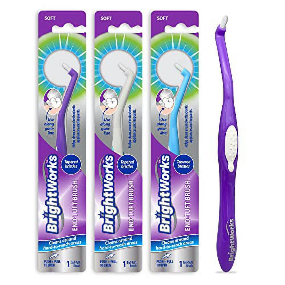BrightWorks End Tuft Brush, Cleans Difficult Areas Such as Around