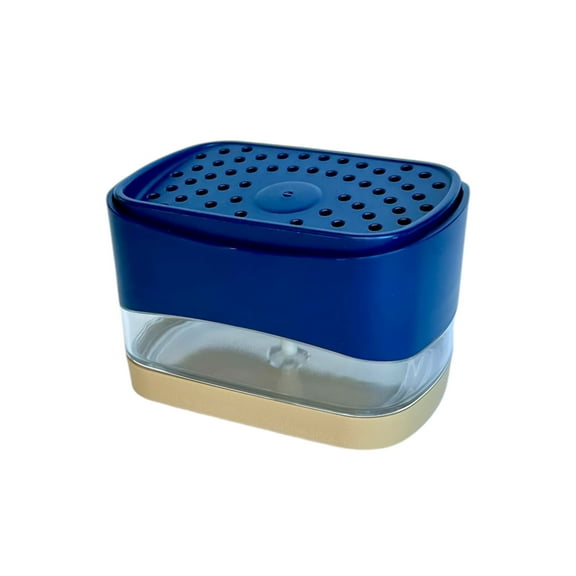 Bright Box 2-in-1 Dish Soap Pump Dispenser with Sponge Holder  Estate Blue