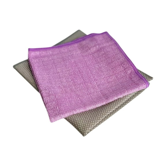 Bright Box Glass Cleaning Cloth Kit, 2ct  Streak-Free Wipe + Polishing Cloths