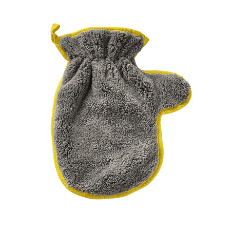 Bright Box Microfiber Cleaning Mitt, 1ct – Gray + Yellow, Reusable & Chemical-Free