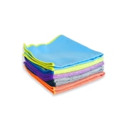Bright Box Reusable Microfiber Cleaning Cloths, 5ct – Multi-Texture, Labeled, Scratch-Free