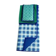 Bright Box Microfiber Kitchen Set, Dish Towel, Sponge and Cloth, Blue, 3 Piece