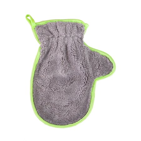 Bright Box Microfiber Cleaning Mitt, 1ct – Gray + Green, Reusable & Chemical-Free