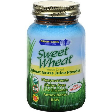 Brightcore Nutrition - Sweet Wheat Organic Wheat Grass Juice Powder - 30 Grams